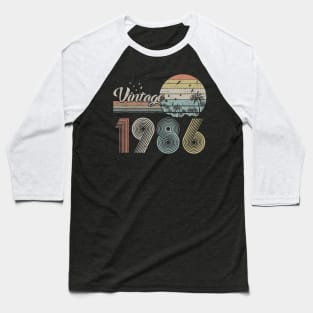 Vintage 1986 Design 34 Years Old 34th birthday Baseball T-Shirt